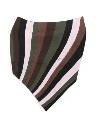Pucci Printed Silk-twill Bandana In Brown