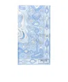 Pucci Printed Silk-twill Scarf In Blue