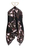 Pucci Printed Silk-twill Top In Multi
