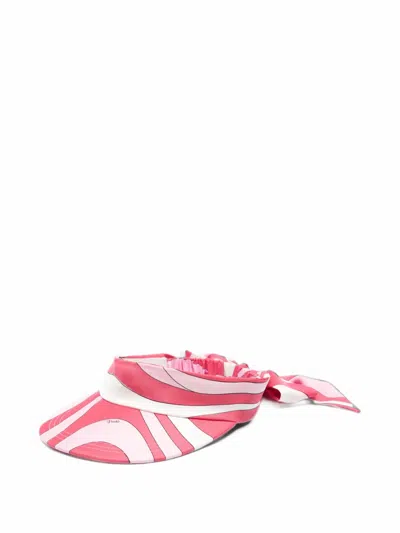 Pucci Printed Silk-twill Visor In Multi