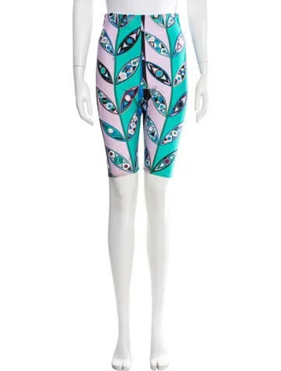 Pre-owned Pucci Printed Skinny Leg Pants In Multicolor
