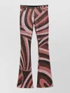 Pucci Printed Stretch-jersey Flared Pants In Purple