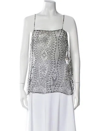 Pre-owned Pucci Printed Square Neckline Top In Multi