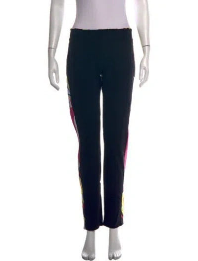 Pre-owned Pucci Printed Straight Leg Pants In Black