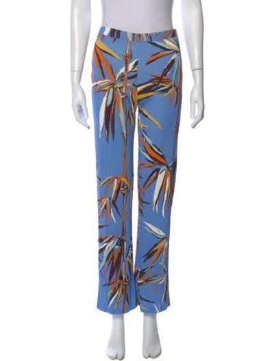 Pre-owned Pucci Printed Straight Leg Pants In Blue