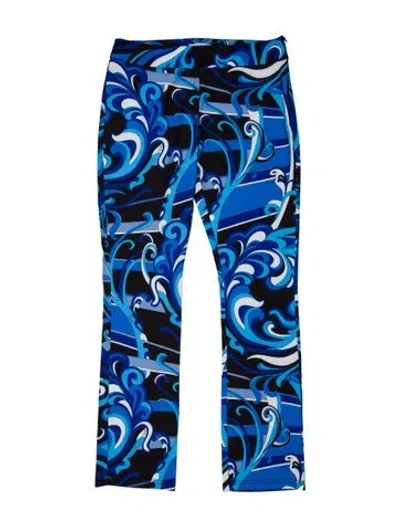 Pre-owned Pucci Printed Straight Leg Pants In Blue