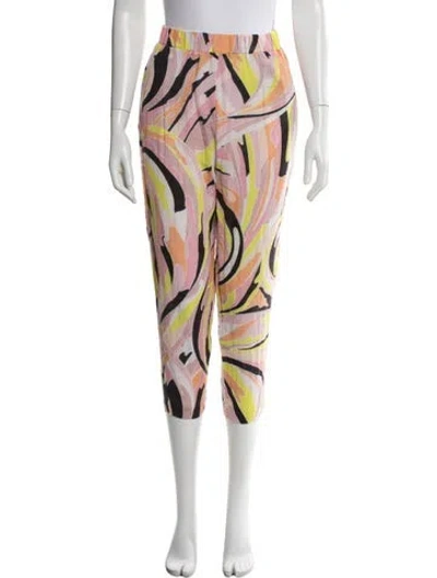 Pre-owned Pucci Printed Straight Leg Pants In Blue