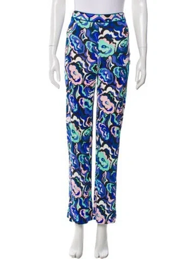 Pre-owned Pucci Printed Straight Leg Pants In Multi
