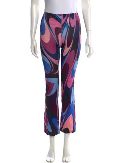 Pre-owned Pucci Printed Straight Leg Pants In Multi
