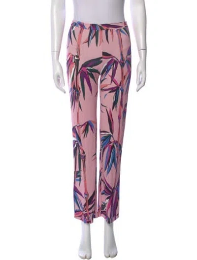 Pre-owned Pucci Printed Straight Leg Pants In Pink