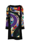 Pucci Orchidee-print Mini Dress In Violarosso