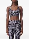 Pucci Printed Stretch-fabric Top In Black
