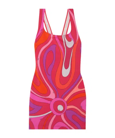 Pucci Printed Stretch-jersey Mini Dress In Multi