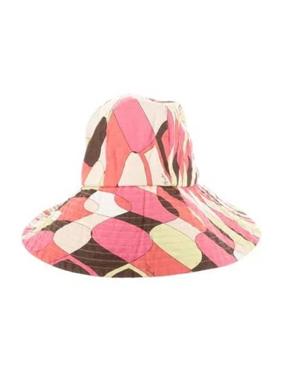 Pre-owned Pucci Printed Sun Hat In Pink