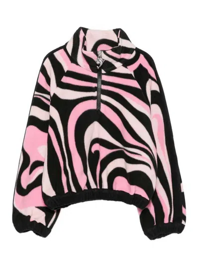 Pucci Kids' Printed Sweatshirt In Nude & Neutrals