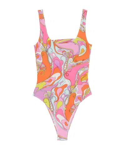 Pucci Iride-print Swimsuit In Pink