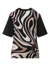 Pucci Marmo-print Crewneck T-shirt In Black