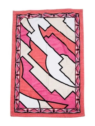 Pre-owned Pucci Printed Terry Beach Towel In Pink