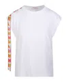 Pucci Printed Tie-shoulder T-shirt In White