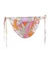 Pucci Abstract-print Side-tie Bikini Bottoms In Multi