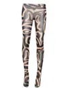 Pucci Printed Jersey Tights Socks Black In Black