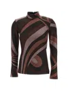 Pucci Printed Top In Brown