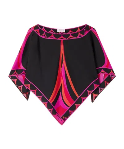 Pucci Fari-print Kaftan Top In Pink