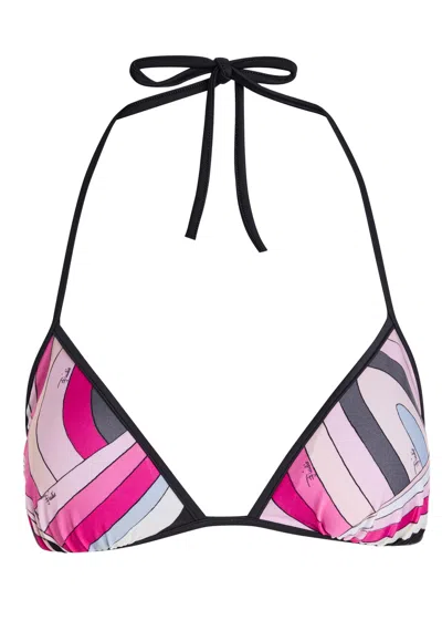 Pucci Printed Triangle Bikini Top