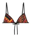 Pucci Printed Triangle Bikini Top In Multi