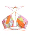 Pucci Abstract-print Halterneck Bikini Top In Multi
