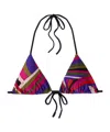 Pucci Printed Triangle Bikini Top In Multi