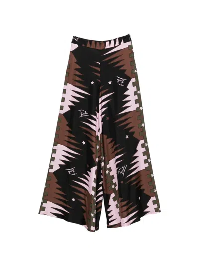 Pucci Printed Trousers In Brown