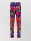 Pucci Printed Trousers With Elastic Waistband And Pockets In Multi
