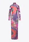 Pucci Orchid Print Dress In Multi