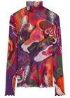 Pucci Ruffled Printed Top In Multi