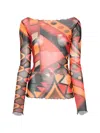 Pucci Printed Tulle T Shirt In Multi