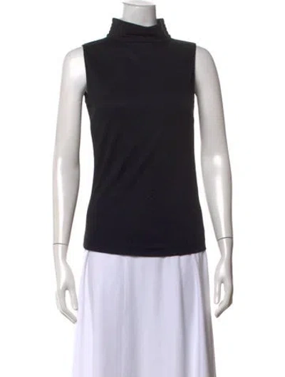 Pre-owned Pucci Printed Turtleneck Top In Black