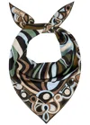 Pucci Silk Scarf Triangle Shape Geometric Pattern In Multi