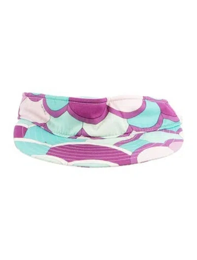 Pre-owned Pucci Printed Visor Hat In Green