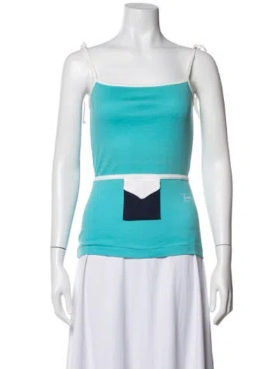 Pre-owned Pucci Printed V-neck Top In Multi