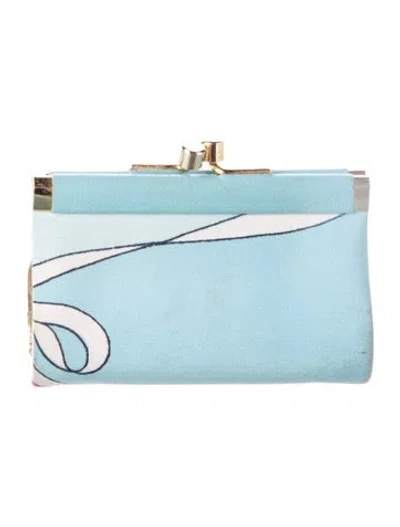 Pre-owned Pucci Printed Wallet In Orange