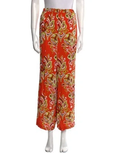 Pre-owned Pucci Printed Wide Leg Pants In Multi