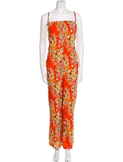 Pre-owned Pucci Printed Wide Leg Pants In Orange