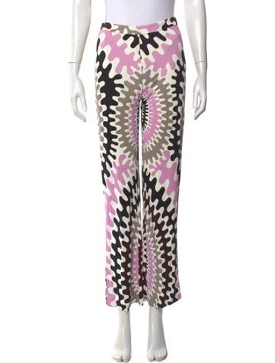 Pre-owned Pucci Printed Wide Leg Pants In Pink