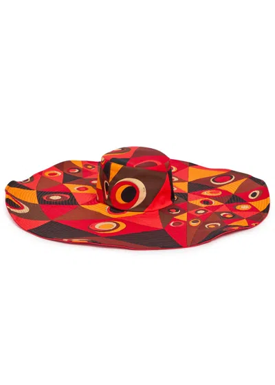 Pucci Printed Wide-brimmed Cotton Sun Hat In Multi