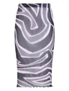 Pucci Prnted Tulle Longuette Midi Skirt Clothing In Multi