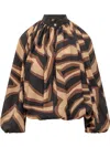 Pucci Geometric Print Blouse With Wide Sleeves In Multi