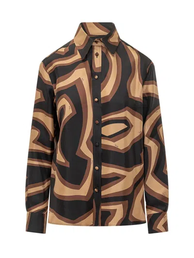 PUCCI PUCCI PUCCI GEOMETRIC PRINT SILK SHIRT