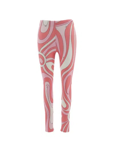 Pucci Printed Leggings In Pink