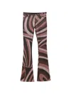 Pucci Printed Stretch-jersey Flared Pants In Red